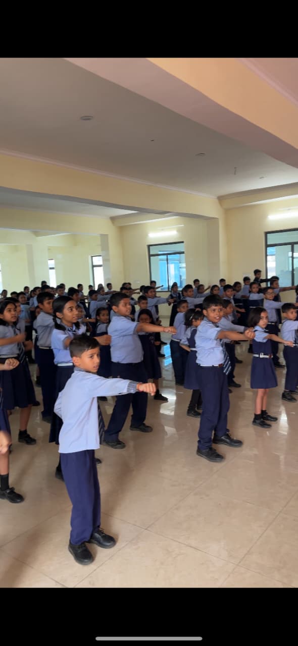 Students practicing self defense